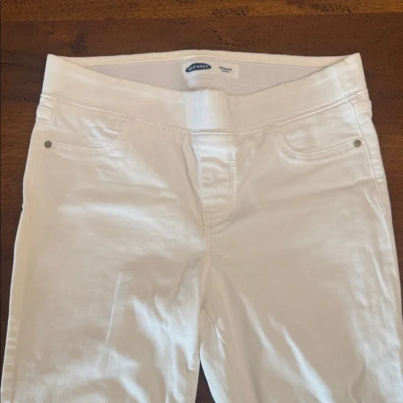 Women's White Jeans old Navy size 10 rockstar jeggings - Picture 2 of 8